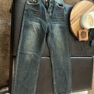 bleached blue jeans size 42